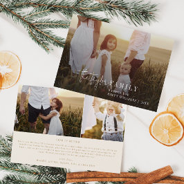 Moderner Chic | Gold Foto Overlay Family News Feiertagskarte