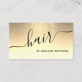 Moderner Chic Gold Glitzer Friseur Friseursalon Visitenkarte