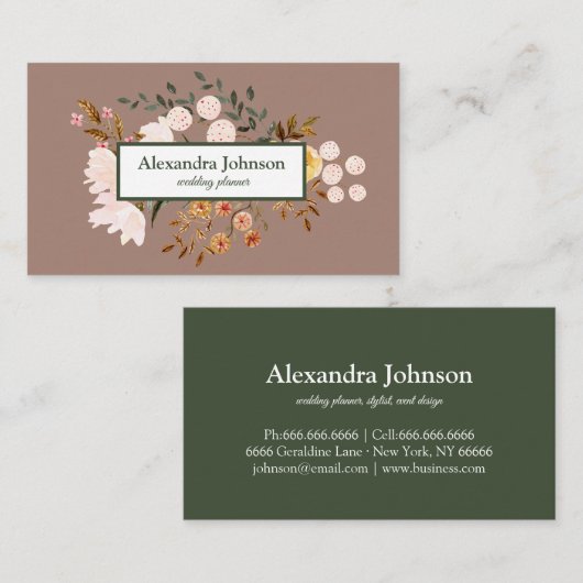 Moderner Chic Gold Leaf Foil Luxus Visitenkarte (Vorne/Hinten)