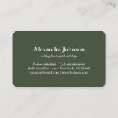 Moderner Chic Gold Leaf Foil Luxus Visitenkarte (Rückseite)