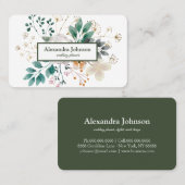 Moderner Chic Gold Leaf Foil Luxus Visitenkarte (Vorne/Hinten)