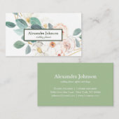 Moderner Chic Gold Leaf Foil Luxus Visitenkarte (Vorne/Hinten)