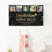 Moderner Chic Gold Script Collage Abschluss Banner (Insitu)