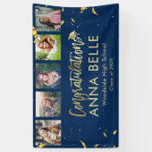 Moderner Chic Gold Script Collage Abschluss Banner (Vertikal)
