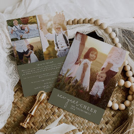 Moderner Chic | Grünes neues Jahr Foto Jahr der Üb Feiertagskarte