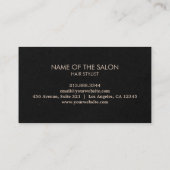 Moderner Chic Hair Stylist Schönheitssalon Bobby B Visitenkarte (Rückseite)