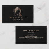 Moderner Chic Hair Stylist Schönheitssalon Bobby B Visitenkarte (Vorne/Hinten)
