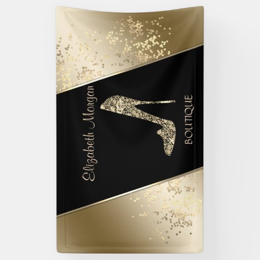 Moderner Chic, hell, Diamanten High Heels Banner (Vertikal)