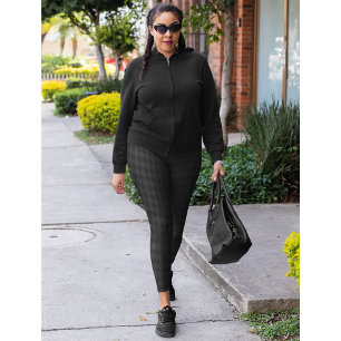 Moderner Chic Hipster Black Harlequin Pattern Spor Leggings