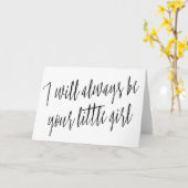 Moderner Chic "Ich werde immer dein kleines Mädche Karte (Gelbe Blume)