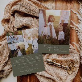 Moderner Chic | Jahr des grünen Fotos im Jahr der  Feiertagskarte