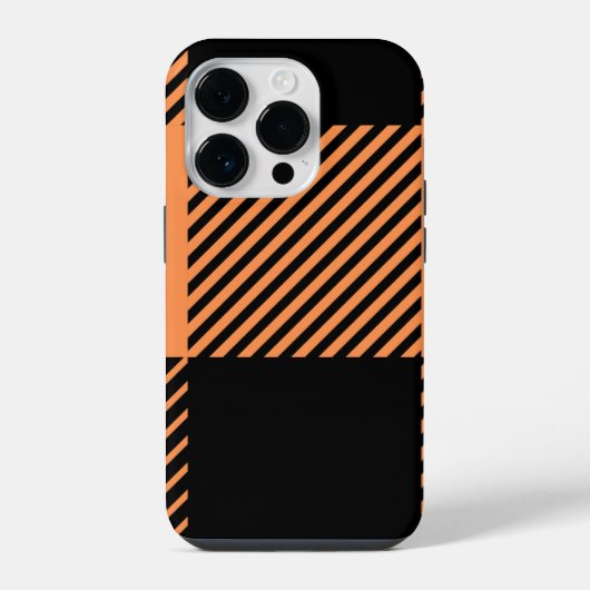 Moderner Chic Kariert gestreift iPhone Hülle (Rückseite)