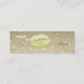 Moderner Chic Luxus Glittery Lips Mini Visitenkarte (Vorderseite)