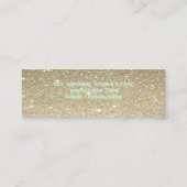 Moderner Chic Luxus Glittery Lips Mini Visitenkarte (Rückseite)