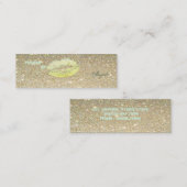 Moderner Chic Luxus Glittery Lips Mini Visitenkarte (Vorne/Hinten)