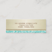 Moderner Chic Luxus Glittery Lips Mini Visitenkarte (Rückseite)