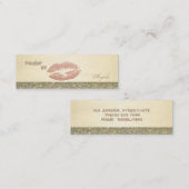 Moderner Chic Luxus Glittery Lips Mini Visitenkarte (Vorne/Hinten)