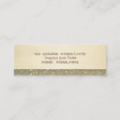 Moderner Chic Luxus Glittery Lips Mini Visitenkarte (Rückseite)