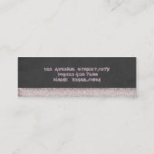 Moderner Chic Luxus Glittery Lips Mini Visitenkarte (Rückseite)