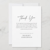 Moderner Chic Minimalistisch in Love Memory Foto C Einladung (Rückseite)