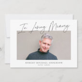 Moderner Chic Minimalistisch in Love Memory Foto C Einladung (Vorderseite)