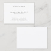 Moderner Chic Minimalistische Schlichte Sauberkeit Visitenkarte (Vorne/Hinten)