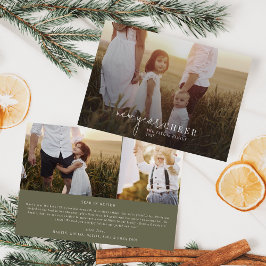 Moderner Chic | Neue Neujahrsnachrichten für grüne Feiertagskarte