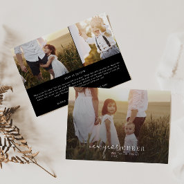 Moderner Chic | News zum neuen Jahr für Schwarzes  Feiertagskarte