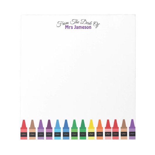 Moderner Chic Niedlich vom Schreibtisch von Rainbo Notizblock (Vorderseite)