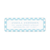 Moderner Chic Pastel Light Blue Gingham Karierter (Vorne)