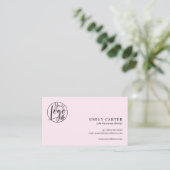 Moderner Chic Pink Life Insurance Broker QR-Code Visitenkarte (Stehend Vorderseite)