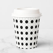 Moderner Chic Polka Dot Moderner Minimalistisch Pappbecher (Rückseite)
