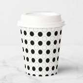 Moderner Chic Polka Dot Moderner Minimalistisch Pappbecher (Vorderseite)