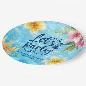 Moderner Chic Pool Junggeselinnen-Abschied Pappteller (Schrägansicht)