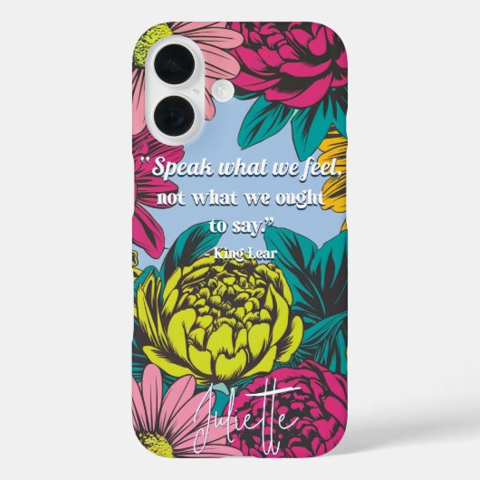 Moderner Chic Pop Art Blumenzitat Case-Mate iPhone Hülle (Rückseite)