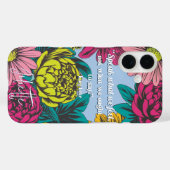 Moderner Chic Pop Art Blumenzitat Case-Mate iPhone Hülle (Rückseite (Horizontal))