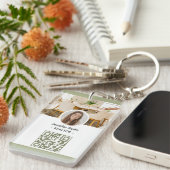 Moderner Chic Real Anwesen Marketing QR Code Schlüsselanhänger (Vorderseite rechts)