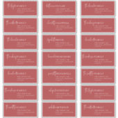 Moderner Chic | Red Recipient Guest Address Labels (Vorderseite)