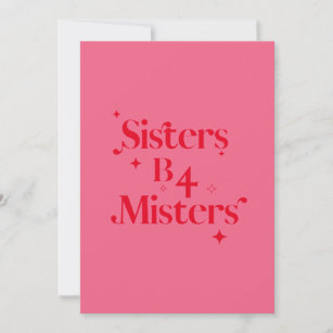 Moderner Chic Rosa Roter Sparkle Schwestergalentin Feiertagskarte