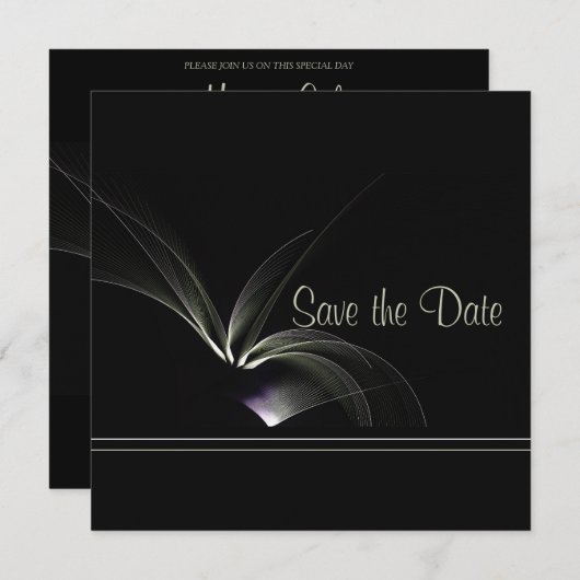 Moderner Chic Save the Date (Vorne/Hinten)