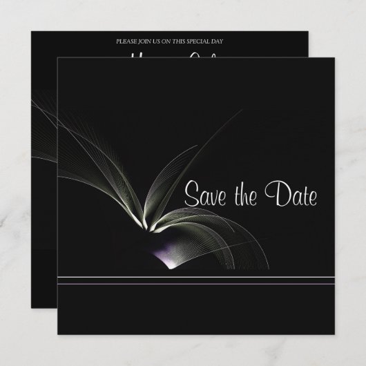 Moderner Chic Save the Date (Vorne/Hinten)