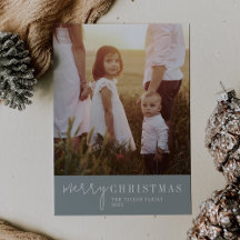 Moderner Chic | Seafoam Frohe Weihnachten Foto