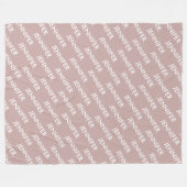 Moderner Chic Sie nennen es Personalisierte Dusty Fleecedecke (Vorderseite (Horizontal))