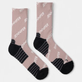 Moderner Chic Sie nennen es Personalisierte Dusty Socken (Rechts)