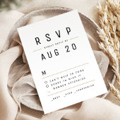 Moderner Chic Simple Typografy Wedding RSVP