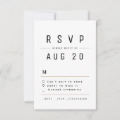 Moderner Chic Simple Typografy Wedding RSVP Karte (Vorderseite)