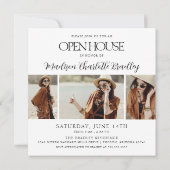 Moderner Chic Square 4 Foto Abschluss Ankündigung (Rückseite)