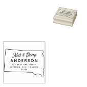 Moderner Chic SÜDDAKOTA Staat Rücksendeadresse Gummistempel (Stempel)