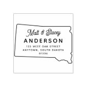 Moderner Chic SÜDDAKOTA Staat Rücksendeadresse Gummistempel (Prägung)