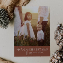 Moderner Chic | Terracotta Frohe Weihnachten Foto